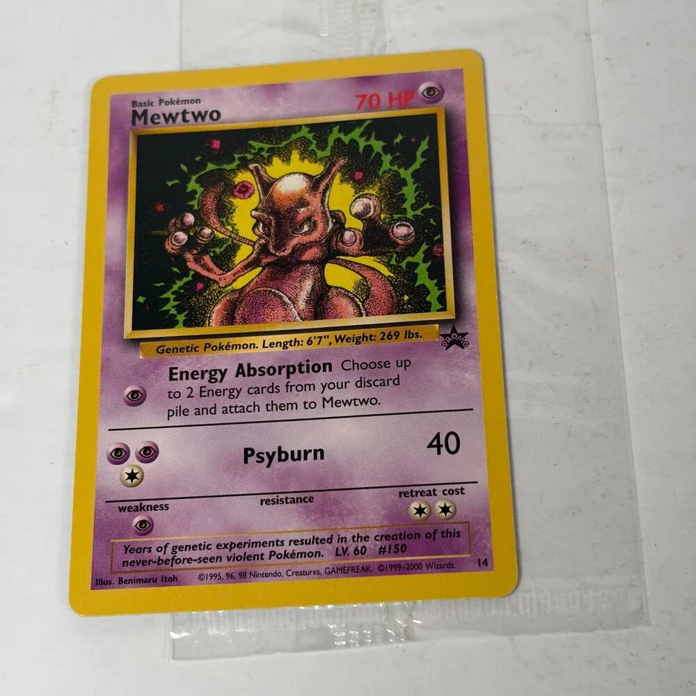 Pokemon Mewtwo Black Star Promo 14 WOTC LV.60 70HP Holo Rare Original 1999-2000